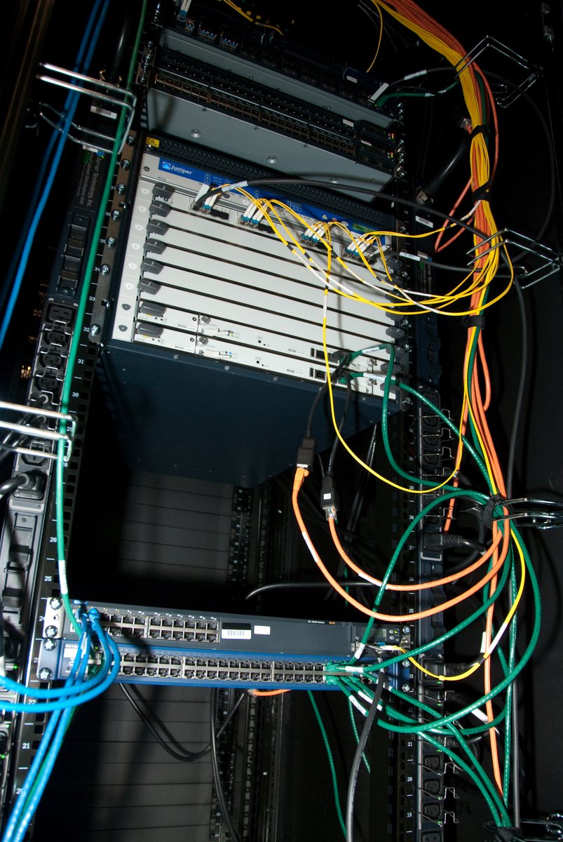 Server racks inside a data center